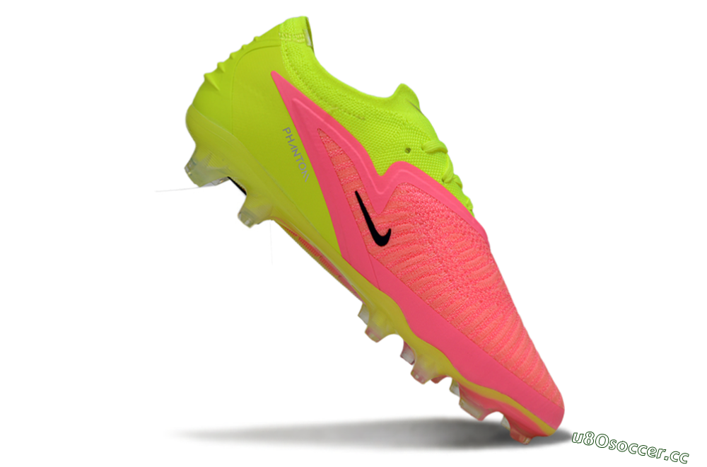 Unisex Nike Phantom 6 Low Elite FG Firm Ground Low-Tops Football Boots - Pink/Lime Green/Hot Pink 4