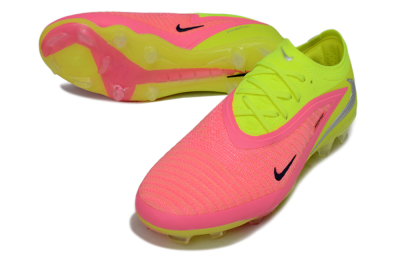 Unisex Nike Phantom 6 Low Elite FG Firm Ground Low-Tops Football Boots - Pink/Lime Green/Hot Pink