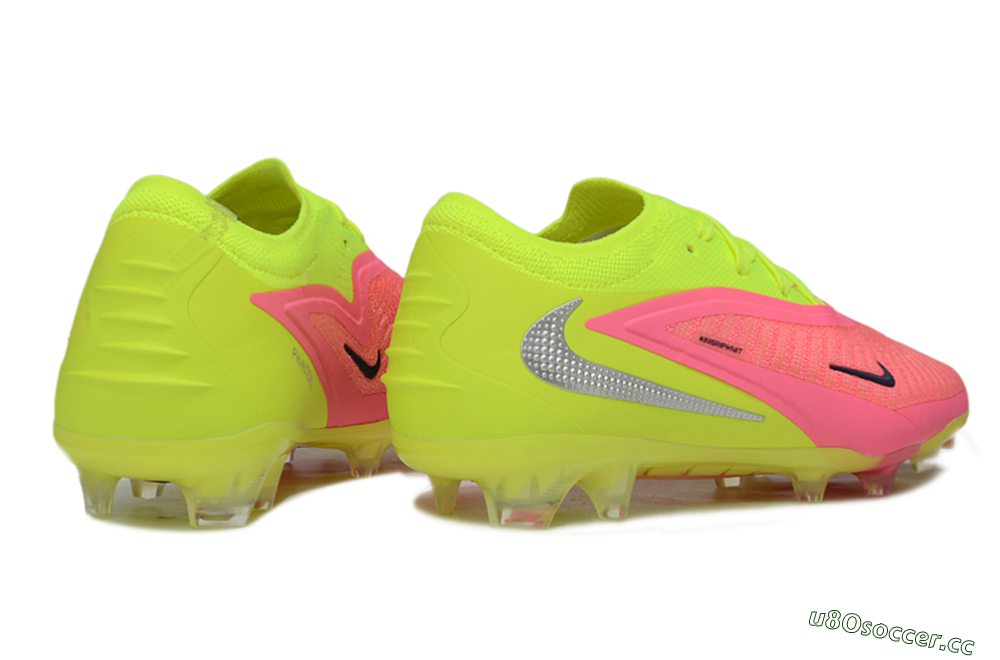 Unisex Nike Phantom 6 Low Elite FG Firm Ground Low-Tops Football Boots - Pink/Lime Green/Hot Pink 6