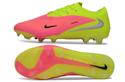 Unisex Nike Phantom 6 Low Elite FG Firm Ground Low-Tops Football Boots - Pink/Lime Green/Hot Pink