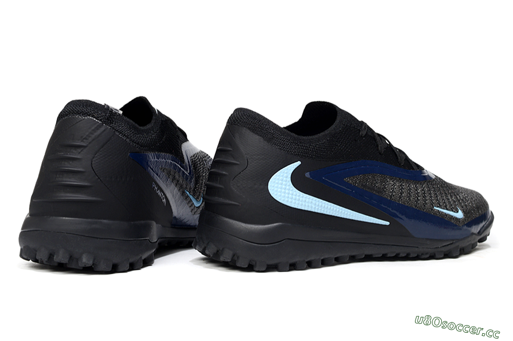 Unisex Nike Phantom 6 Low Elite TF Artificial Turf Low-Tops Football Shoes - Black/Navy Blue/Light Blue 6