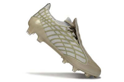 Unisex Adidas F50 Elite FG Firm Ground Low-Tops Football Boots - Beige/Soft Ivory/Faded Gold