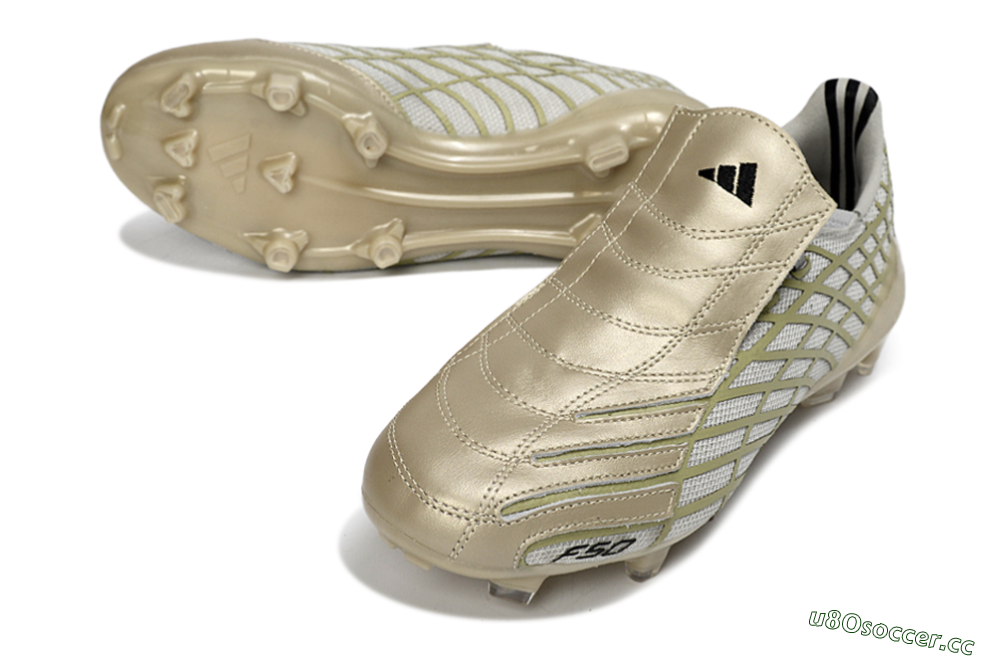 Unisex Adidas F50 Elite FG Firm Ground Low-Tops Football Boots - Beige/Soft Ivory/Faded Gold 3