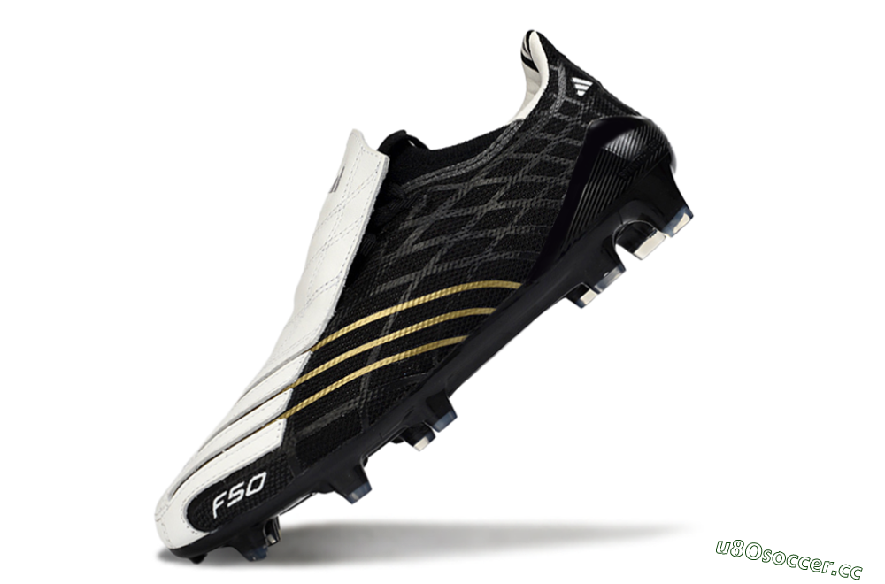 Unisex Adidas F50 Elite FG Firm Ground Low-Tops Football Boots - Black/Classic White/Gold Accent 5