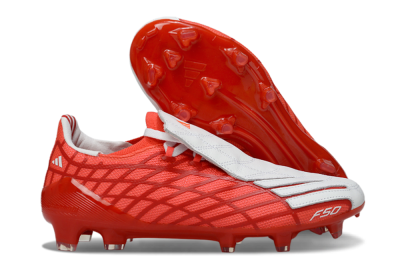 Unisex Adidas F50 Elite FG Firm Ground Low-Tops Football Boots - Red/Fiery Orange/Crimson Red