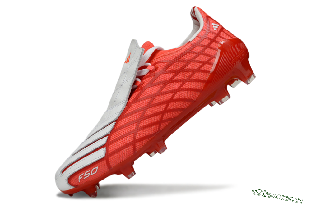Unisex Adidas F50 Elite FG Firm Ground Low-Tops Football Boots - Red/Fiery Orange/Crimson Red 5