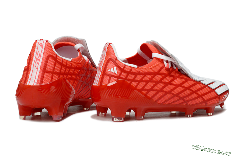 Unisex Adidas F50 Elite FG Firm Ground Low-Tops Football Boots - Red/Fiery Orange/Crimson Red 6