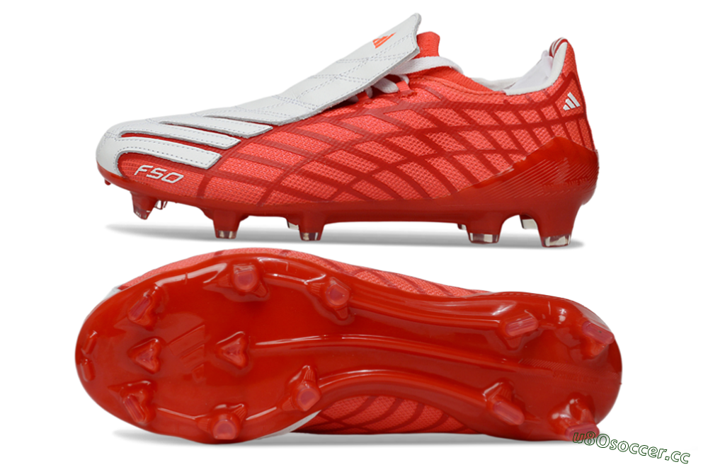 Unisex Adidas F50 Elite FG Firm Ground Low-Tops Football Boots - Red/Fiery Orange/Crimson Red 1