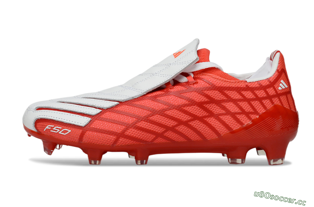 Unisex Adidas F50 Elite FG Firm Ground Low-Tops Football Boots - Red/Fiery Orange/Crimson Red 0