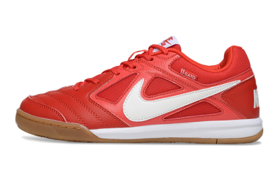 Men's Supreme x Nike SB Gato IC Indoor & Futsal Low-Tops Football Shoes - Red/Bright Red/Tangerine