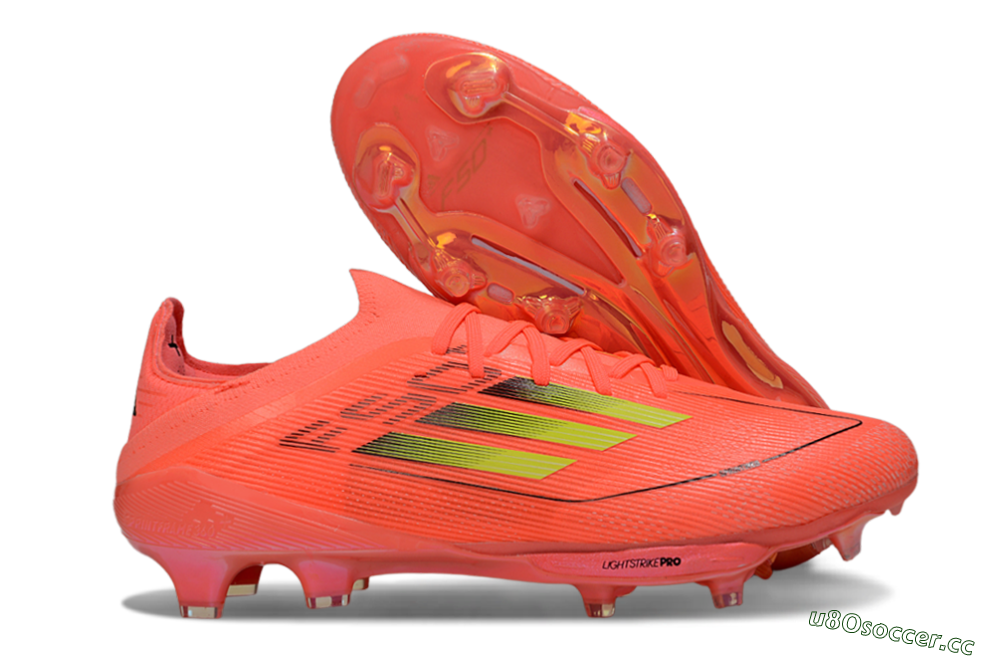 Men's Adidas F50+ Lightstrike Pro FG Firm Ground Low-Tops Football Boots - Pink/Bright Neon/Light Pink 2