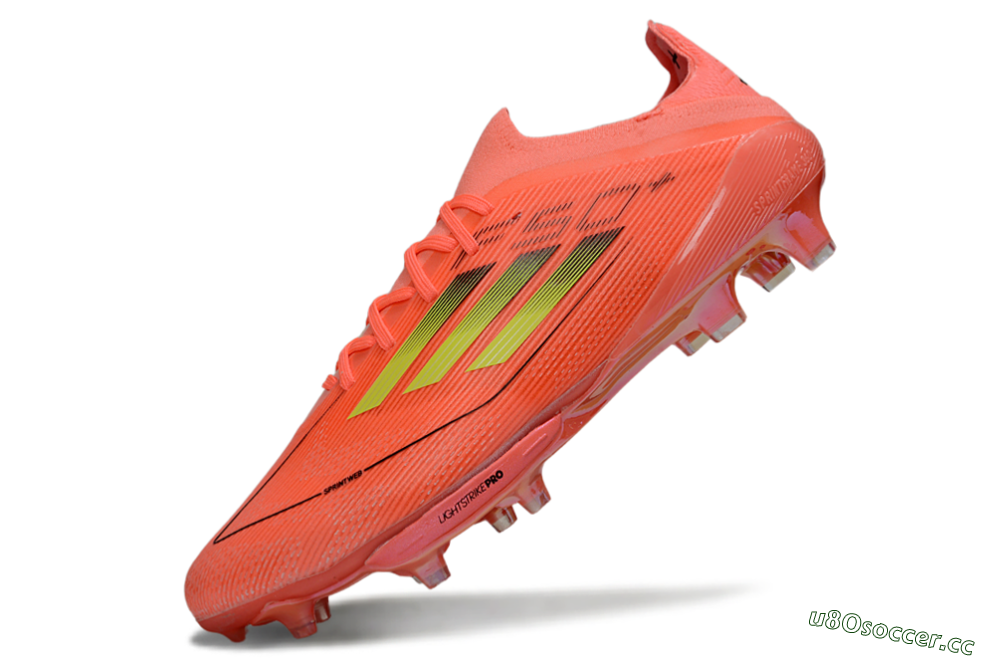 Men's Adidas F50+ Lightstrike Pro FG Firm Ground Low-Tops Football Boots - Pink/Bright Neon/Light Pink 5