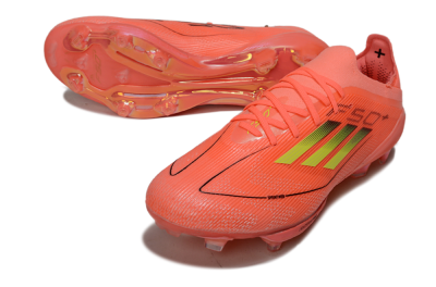 Men's Adidas F50+ Lightstrike Pro FG Firm Ground Low-Tops Football Boots - Pink/Bright Neon/Light Pink