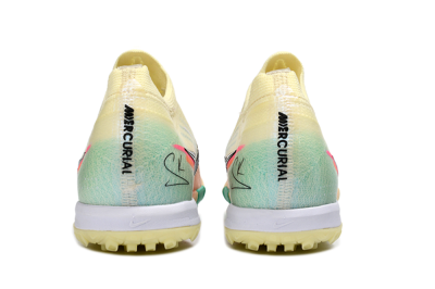 Unisex Nike Air Zoom Mercurial Vapor 16 Elite TF Artificial Turf Low-Tops Football Shoes - Yellow/Soft Peach/Seafoam Green