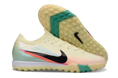 Unisex Nike Air Zoom Mercurial Vapor 16 Elite TF Artificial Turf Low-Tops Football Shoes - Yellow/Soft Peach/Seafoam Green