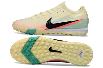 Unisex Nike Air Zoom Mercurial Vapor 16 Elite TF Artificial Turf Low-Tops Football Shoes - Yellow/Soft Peach/Seafoam Green