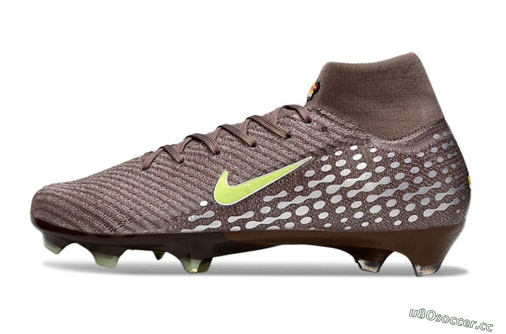 Unisex Nike Air Zoom Mercurial Superfly 10 Elite FG Firm Ground High-Tops Football Boots - Brown/Yellow/Silver 0