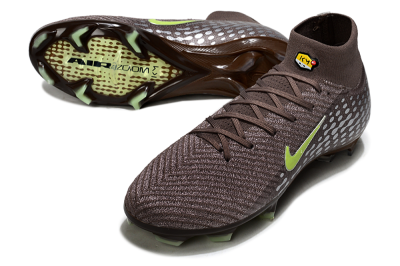Unisex Nike Air Zoom Mercurial Superfly 10 Elite FG Firm Ground High-Tops Football Boots - Brown/Yellow/Silver