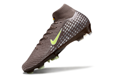 Unisex Nike Air Zoom Mercurial Superfly 10 Elite FG Firm Ground High-Tops Football Boots - Brown/Yellow/Silver
