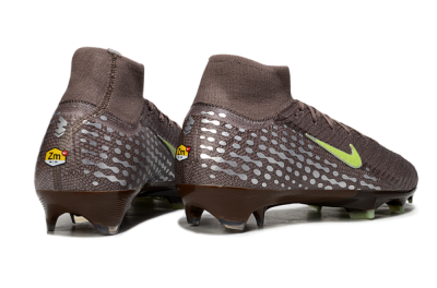 Unisex Nike Air Zoom Mercurial Superfly 10 Elite FG Firm Ground High-Tops Football Boots - Brown/Yellow/Silver