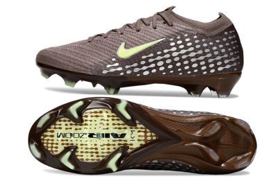 Unisex Nike Air Zoom Mercurial Vapor 16 Elite FG Firm Ground Low-Tops Football Boots - Brown/Yellow/Silver