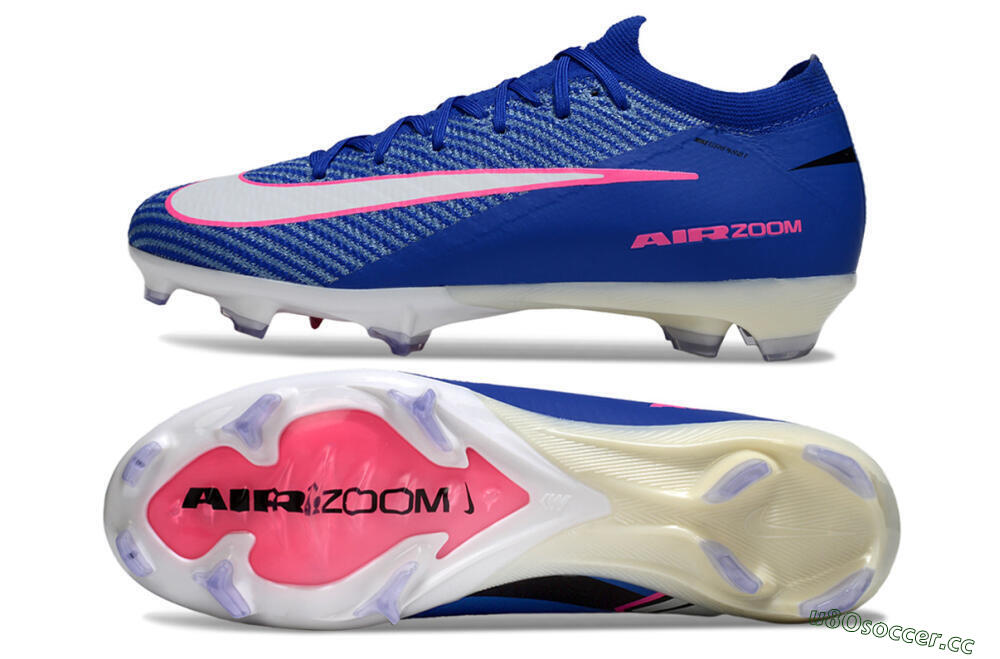 Unisex Nike Air Zoom Mercurial Vapor 16 Elite FG Firm Ground Low-Tops Football Boots - Blue/Pink/Silver 1