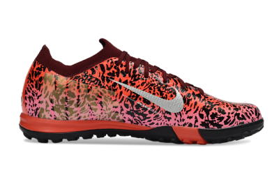 Unisex Nike Air Zoom Mercurial Vapor 16 Elite TF Artificial Turf Low-Tops Football Shoes - Red/Electric Pink/Metallic Silver