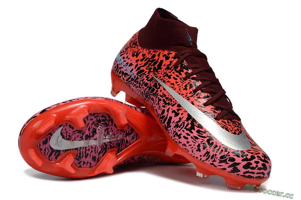 Unisex Nike Air Zoom Mercurial Superfly 10 Elite FG Firm Ground High-Tops Football Boots - Red/Crimson Blaze/Black Panther 1