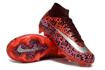 Unisex Nike Air Zoom Mercurial Superfly 10 Elite FG Firm Ground High-Tops Football Boots - Red/Crimson Blaze/Black Panther