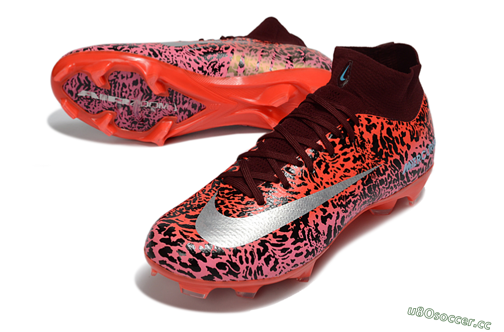 Unisex Nike Air Zoom Mercurial Superfly 10 Elite FG Firm Ground High-Tops Football Boots - Red/Crimson Blaze/Black Panther 3