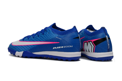 Kids Nike Air Zoom Mercurial Vapor 16 Elite TF Artificial Turf Low-Tops Football Shoes - Blue/Electric Blue/Fiery Pink