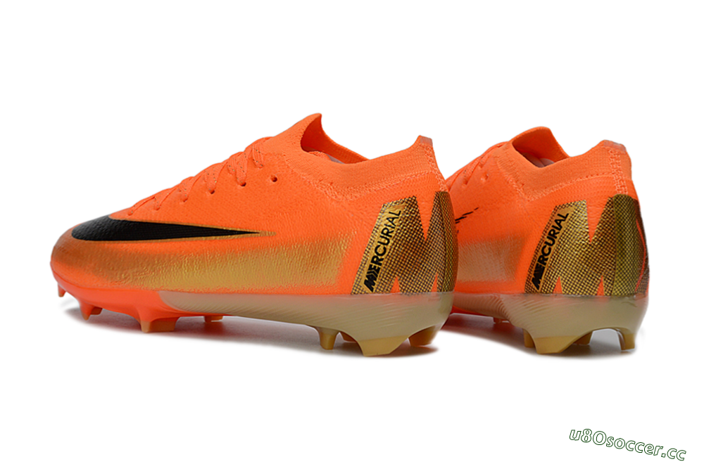 Kids Nike Air Zoom Mercurial Vapor 16 Elite FG Firm Ground Low-Tops Football Boots - Orange/Electric Orange/Black 4
