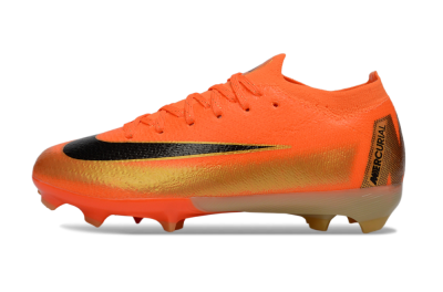 Kids Nike Air Zoom Mercurial Vapor 16 Elite FG Firm Ground Low-Tops Football Boots - Orange/Electric Orange/Black