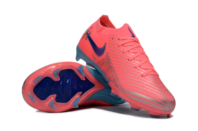 Kids Nike Air Zoom Mercurial Vapor 16 Elite FG Firm Ground Low-Tops Football Boots - Pink/Bright Coral/Deep Ocean