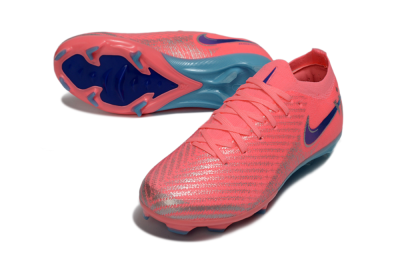 Kids Nike Air Zoom Mercurial Vapor 16 Elite FG Firm Ground Low-Tops Football Boots - Pink/Bright Coral/Deep Ocean