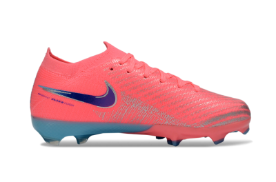 Kids Nike Air Zoom Mercurial Vapor 16 Elite FG Firm Ground Low-Tops Football Boots - Pink/Bright Coral/Deep Ocean