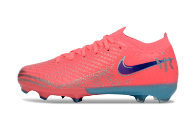 Kids Nike Air Zoom Mercurial Vapor 16 Elite FG Firm Ground Low-Tops Football Boots - Pink/Bright Coral/Deep Ocean