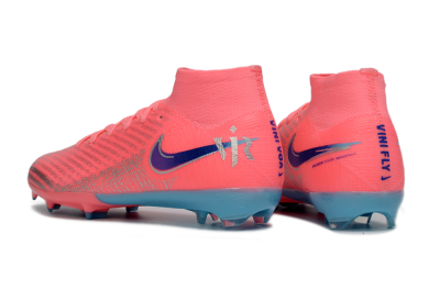 Kids Nike Air Zoom Mercurial Superfly 10 Elite FG Firm Ground High-Tops Football Boots - Pink/Bright Coral/Dark Purple