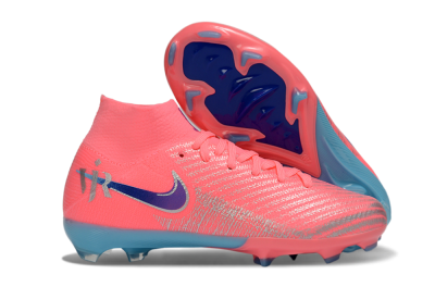 Kids Nike Air Zoom Mercurial Superfly 10 Elite FG Firm Ground High-Tops Football Boots - Pink/Bright Coral/Dark Purple