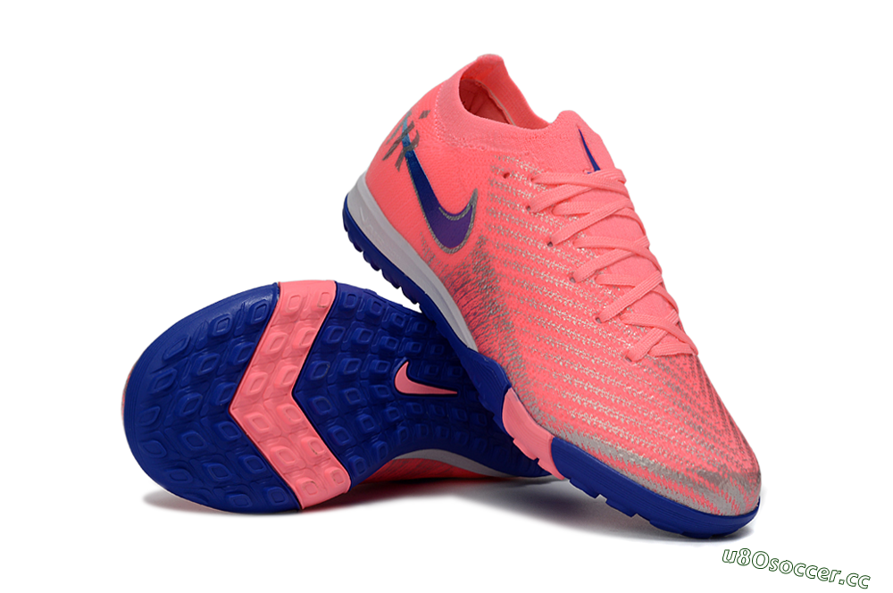 Kids Nike Air Zoom Mercurial Vapor 16 Elite TF Artificial Turf Low-Tops Football Shoes - Pink/Electric Pink/Night Blue 1