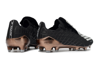 Men's Adidas F50 Elite FG Firm Ground Low-Tops Football Boots - Black/Copper Highlight/White Accents
