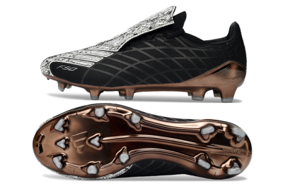 Men's Adidas F50 Elite FG Firm Ground Low-Tops Football Boots - Black/Copper Highlight/White Accents