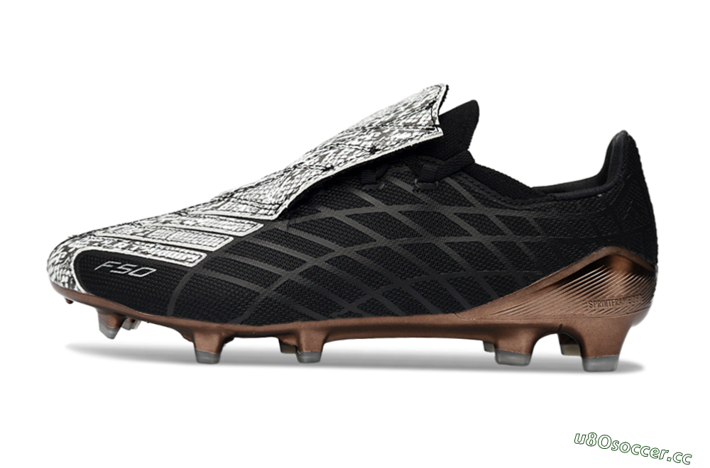 Men's Adidas F50 Elite FG Firm Ground Low-Tops Football Boots - Black/Copper Highlight/White Accents 0