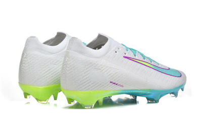 Men's Nike Air Zoom Mercurial Vapor 16 Elite FG Firm Ground Low-Tops Football Boots - White/Aqua Splash/Lime Glow