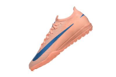 Men's Nike Air Zoom Mercurial Vapor 16 Elite TF Artificial Turf Low-Tops Football Shoes - Peach/Azure Blue/Pearl Pink
