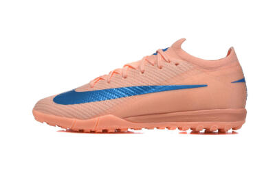 Men's Nike Air Zoom Mercurial Vapor 16 Elite TF Artificial Turf Low-Tops Football Shoes - Peach/Azure Blue/Pearl Pink
