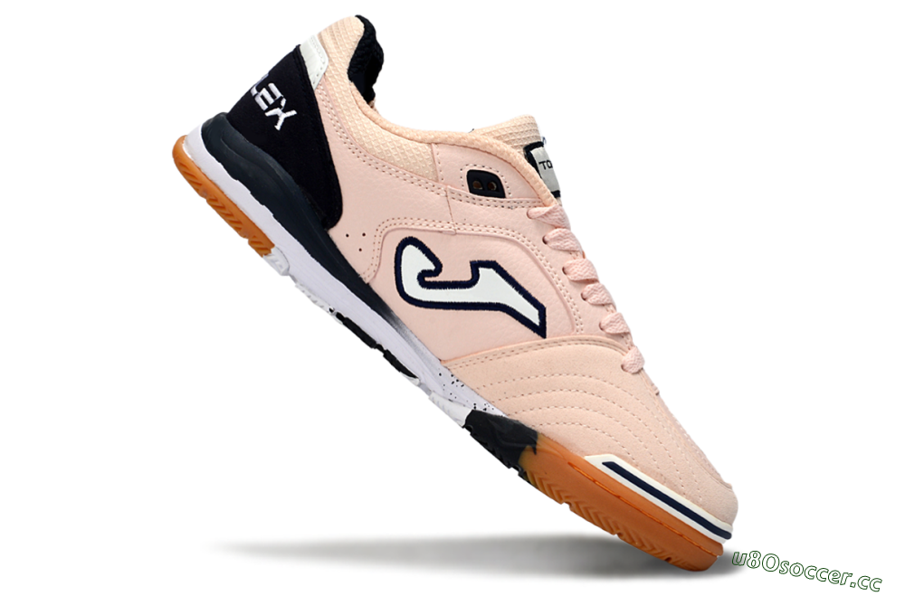 Men's Joma Top Flex IC Indoor & Futsal Low-Tops Football Shoes - Pink/Navy/White 4