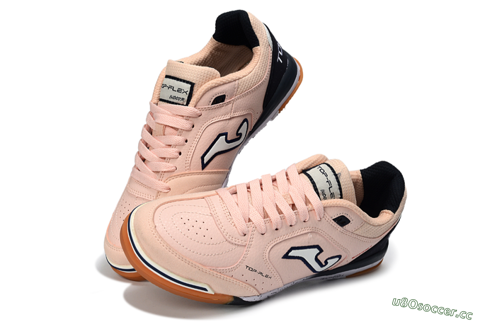 Men's Joma Top Flex IC Indoor & Futsal Low-Tops Football Shoes - Pink/Navy/White 3