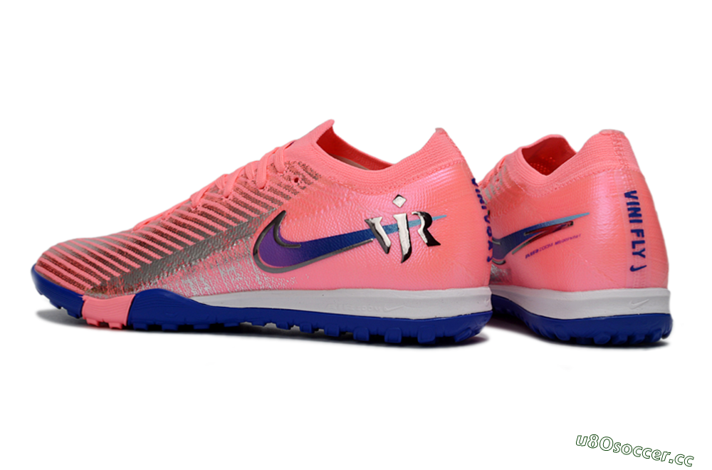 Unisex Nike Air Zoom Mercurial Vapor 16 Elite TF Artificial Turf Low-Tops Football Shoes - Pink/Electric Blue/Silver 4