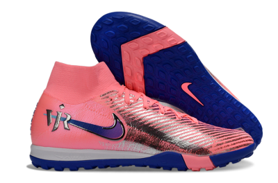 Unisex Nike Air Zoom Mercurial Superfly 10 Elite TF Artificial Turf High-Tops Football Shoes - Pink/Electric Pink/Deep Blue